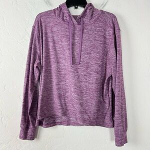 Z by Zella Nordstrom Hoodie‎ Pullover Sweatshirt Heather Marled Purple Workout